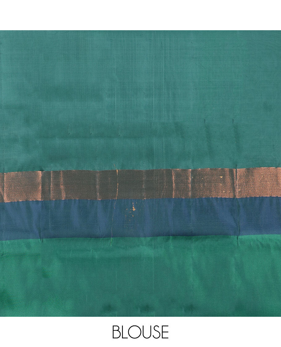 Purple plain uppada saree, contrast plain border & pallu of plain design