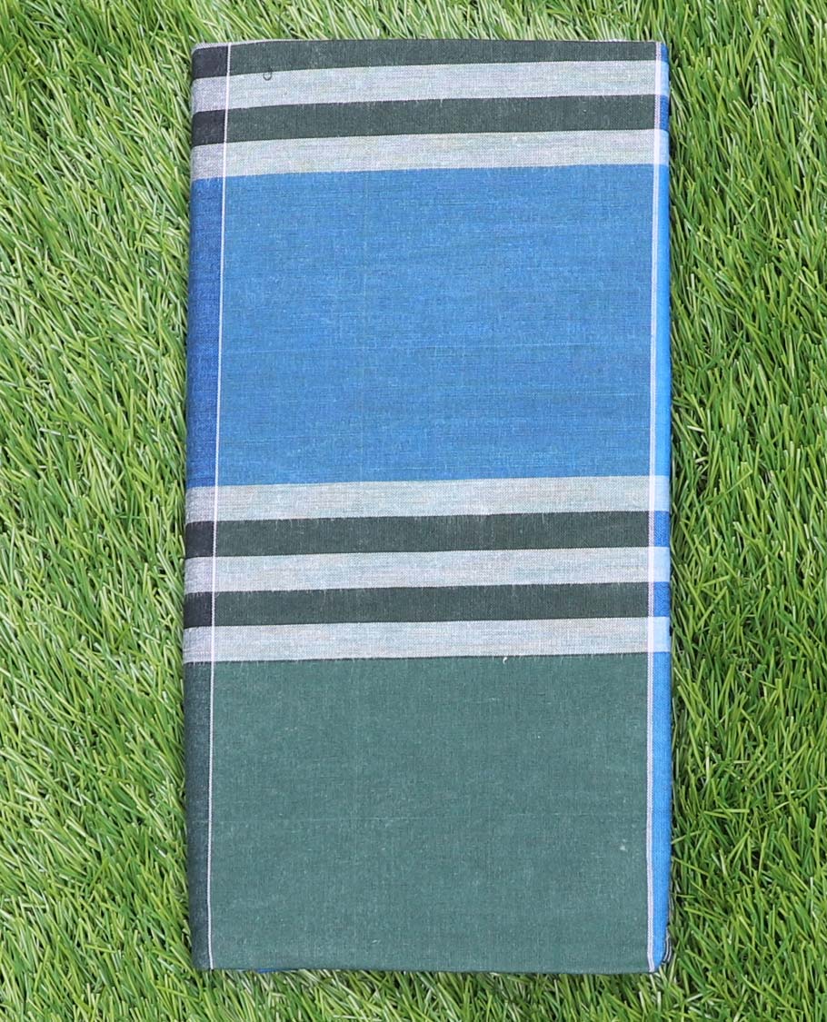 Multi-color vertical & horizontal striped cozy pure cotton lungi