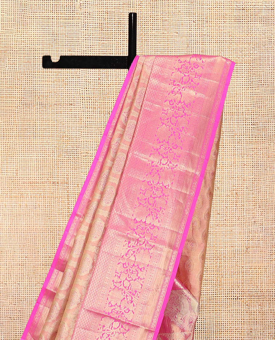 Pink Kanchipuram Tissue Silk Saree
