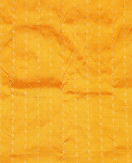 Yellow Pure Silk Navarathna Pavadai Material Set