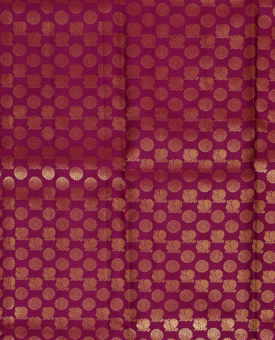 Purple Pure Silk Pavadai Material Set