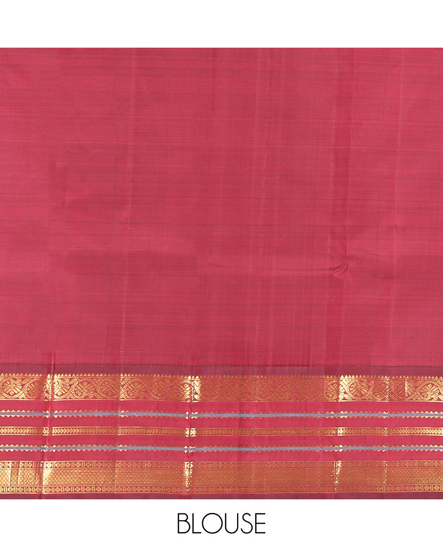 Blue Plain Kanchipuram Silk Saree