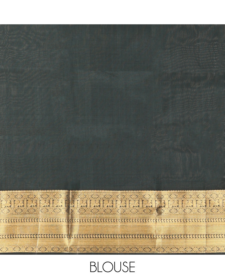 Yellow-Green Vasundhara Lite Silk Saree
