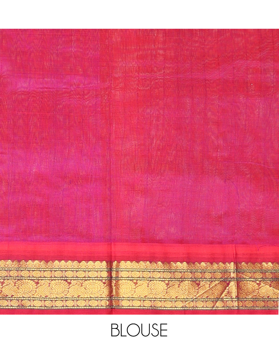 Orange Kuppadam Silk Saree