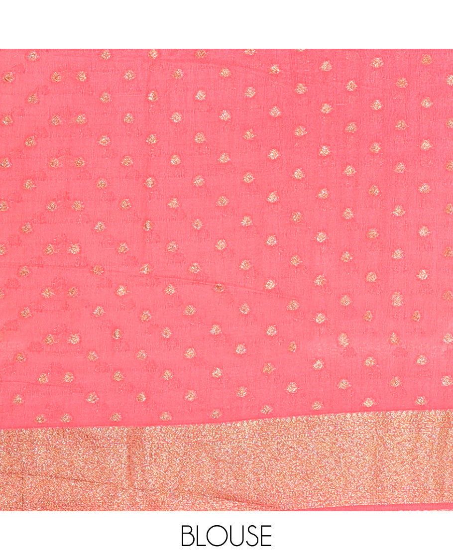 Pink Fancy Crepe Saree