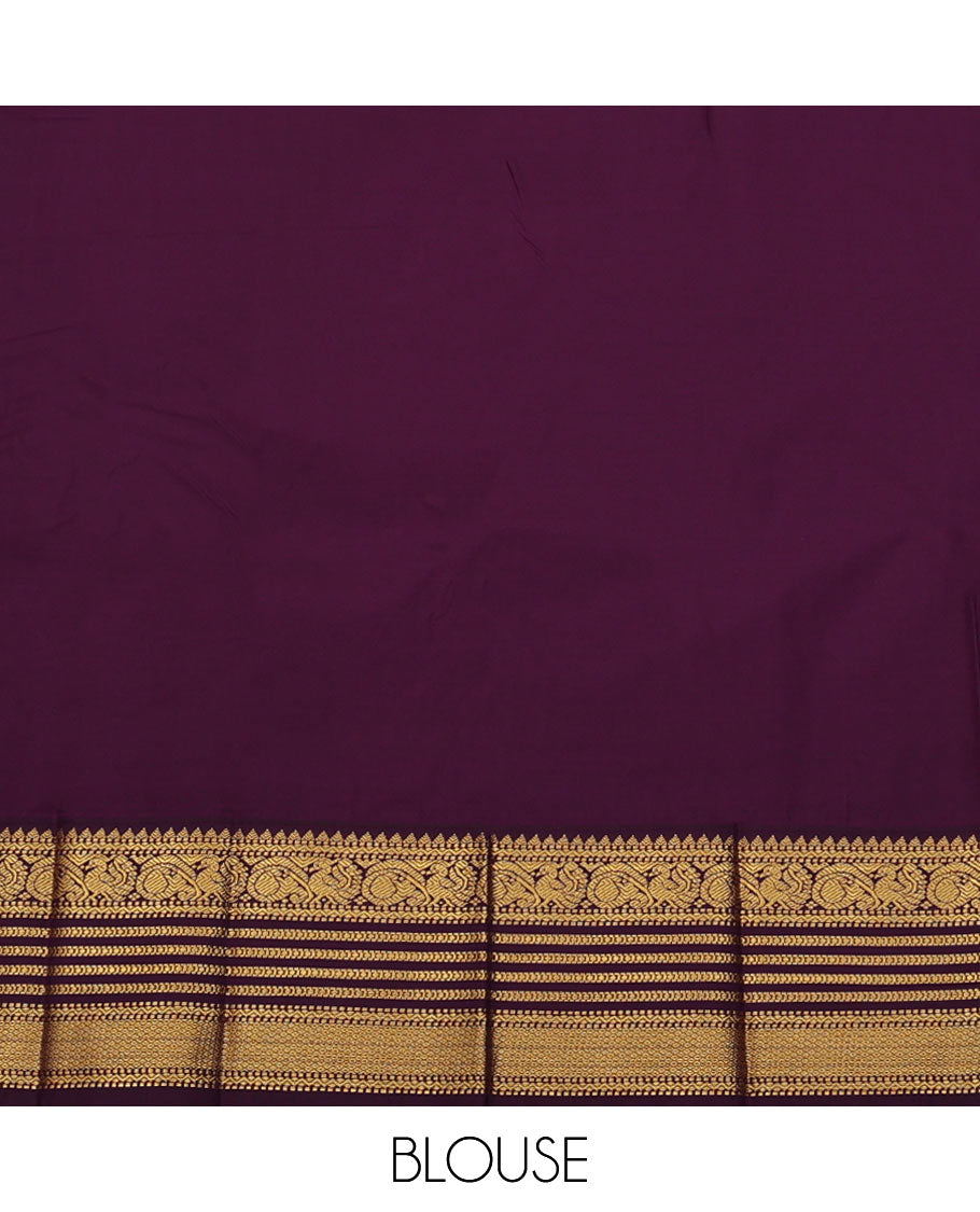 Yellow Budget Silk Saree, Sparsely Woven with Buttas All Over Its Body, Complemented by a Contrast Traditional Zari Design Border, Grand Jaal Pallu, and Paired with a Contrast Blouse