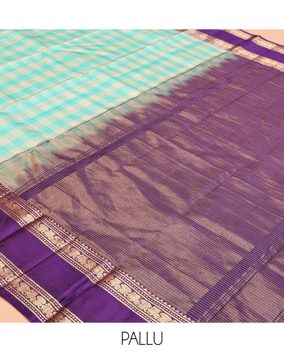 Turquoise Mayuri Soft Silk Saree