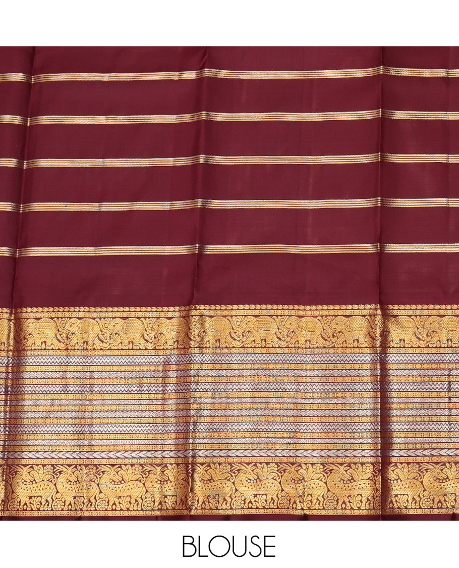Orange Pure Silk Half Saree