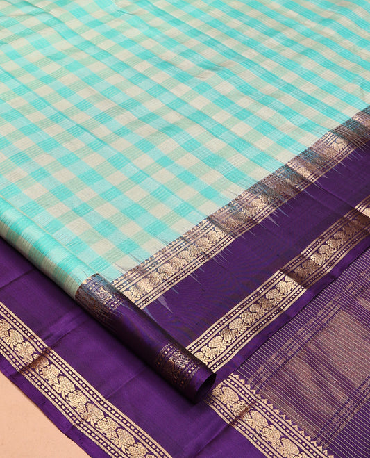 Turquoise Mayuri Soft Silk Saree