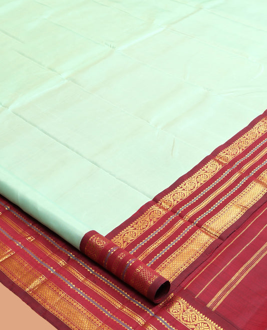 Blue Plain Kanchipuram Silk Saree