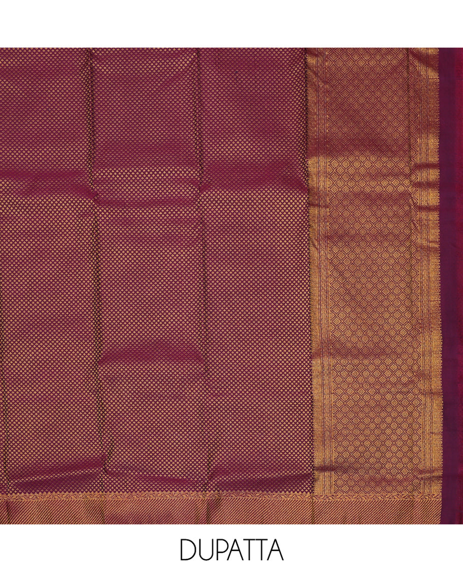 Orange Pure Silk Half Saree
