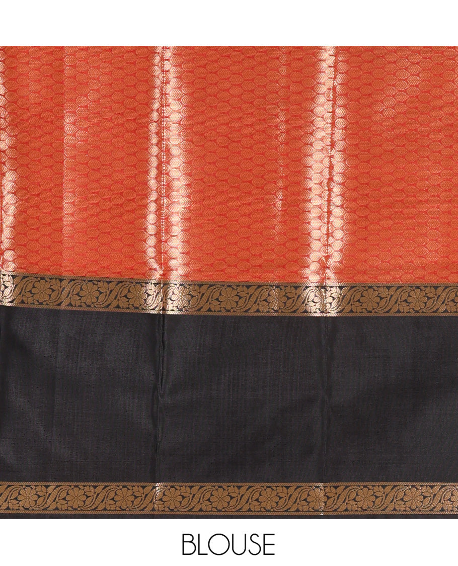 Red Semi-Katan Silk Saree