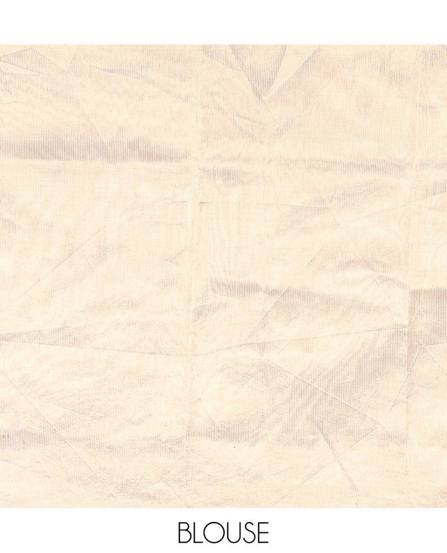 Borderless Off-white Tissue Saree, Steeped with Thin Vertical Zari Stripes All Over Its Body, Highlighted by Gleaming Zari Striped Pallu, and Paired with a Matching Blouse