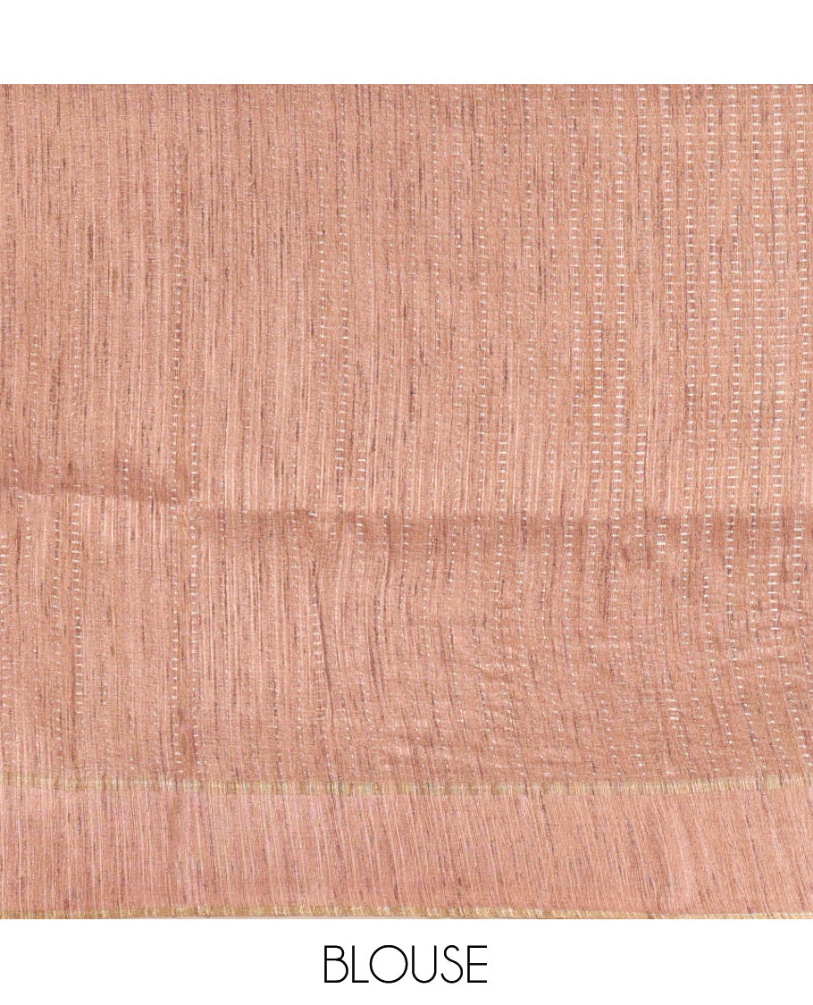 Rust Fancy Tussar Saree