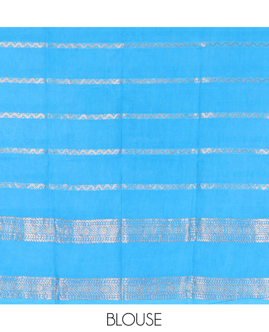 Navy Blue Sungudi Cotton Saree