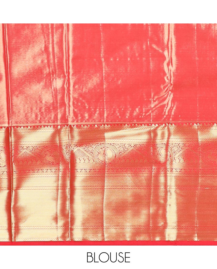 Blue floral jaal jacquard budget silk saree, contrast traditional zari border, and jaal pallu