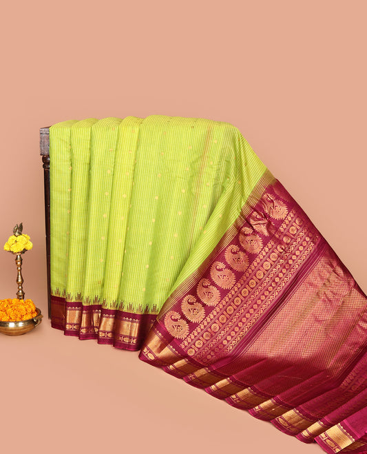 Green Gadwal Silk Saree
