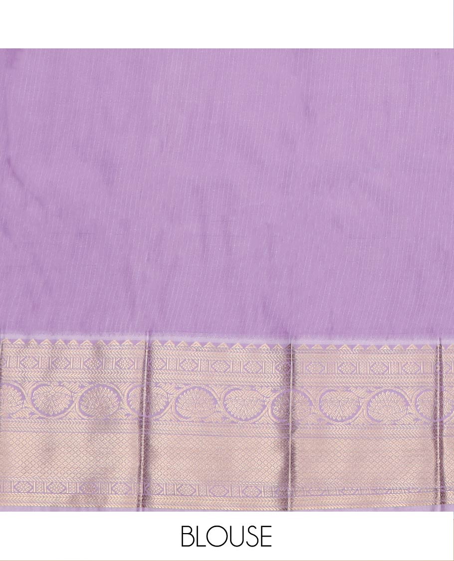 Maroon Budget Silk Saree Gracefully Embellished with Zari Buttas and Zari Stripes, Highlighted with a Contrast Traditional Zari Design Border, Featuring a Pallu of Jaal Design, and Paired with a Contrast Blouse