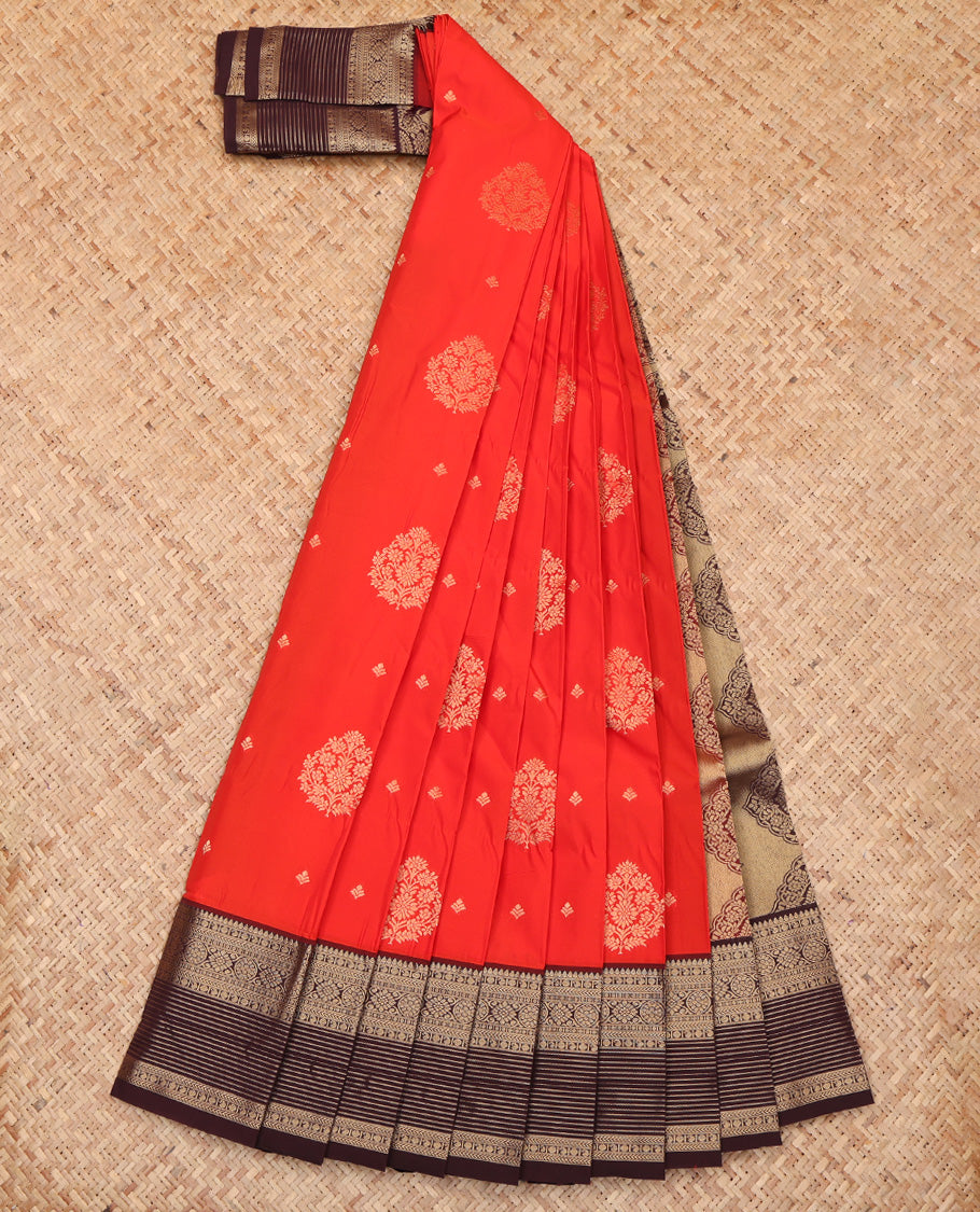 Orange Budget Silk Saree
