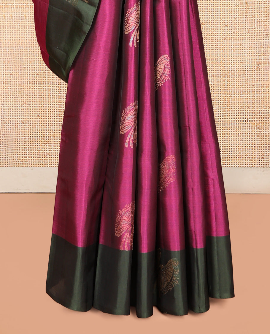 Magenta Mayuri Lite Silk Mix Saree