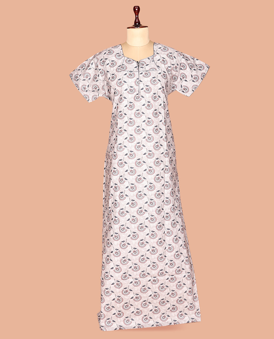 Off-White Cotton-Blended Nighty