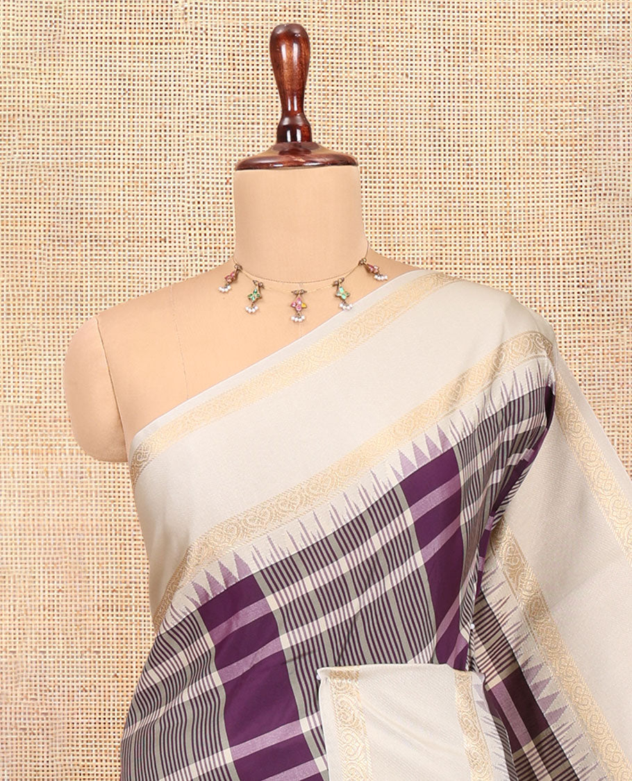 Purple Art Tana Silk Saree