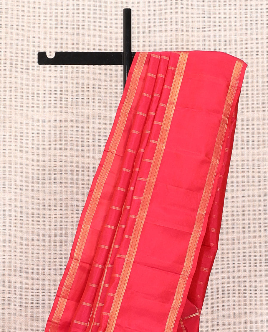 Reddish Pink Vasundhara Lite Silk Mix Saree