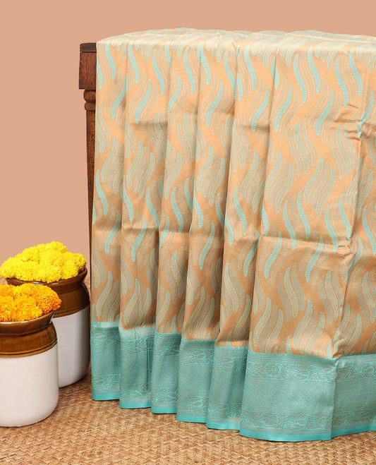 Honey thread design tissue soft silk saree with contrast border & rich pallu along with butta blouse