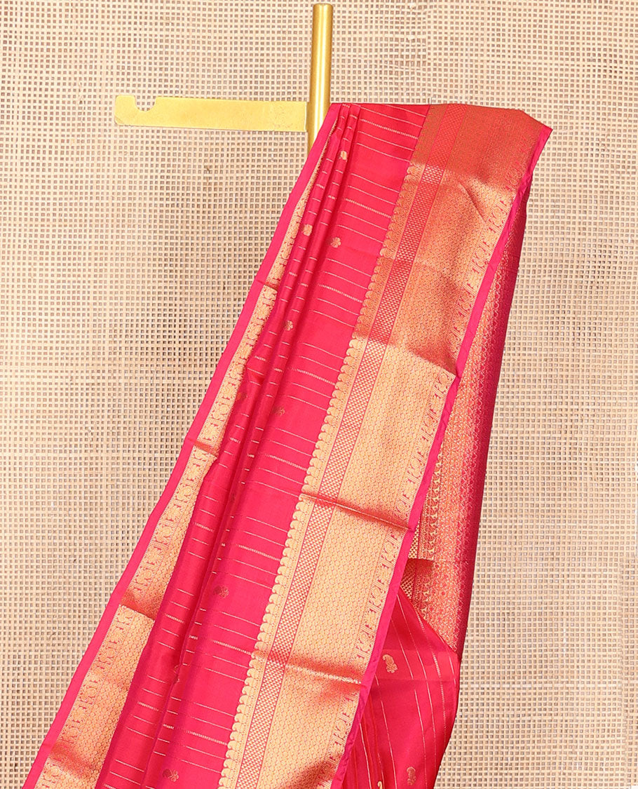 Pink zari design vasundhara silk mix saree, zari border of manga mokku, ara maadam,mayil & poun & intricate pallu