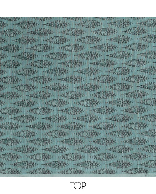 Blue chudidhar material set, unique buttas top, contrast plain bottom & dupatta of buttas