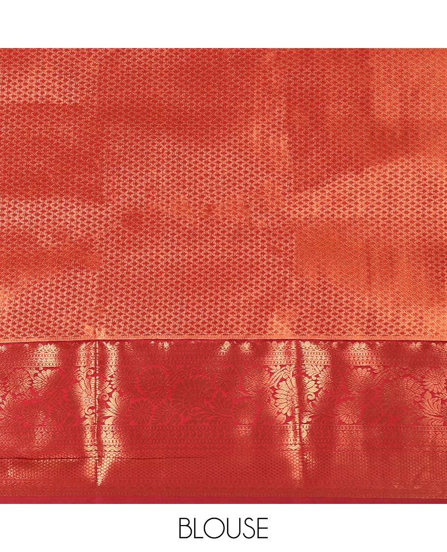 Grey jacquard budget silk saree, contrast traditional zari design border & intricate pallu
