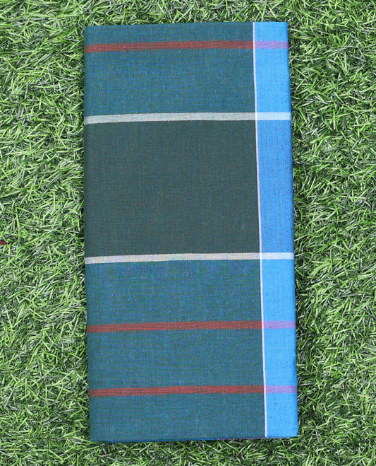 Blue striped cozy pure cotton lungi