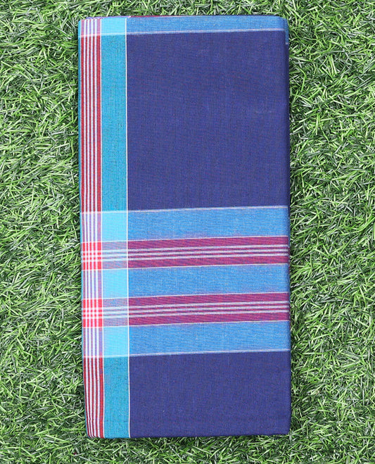 Multi-color horizontal & vertical striped cozy pure cotton lungi