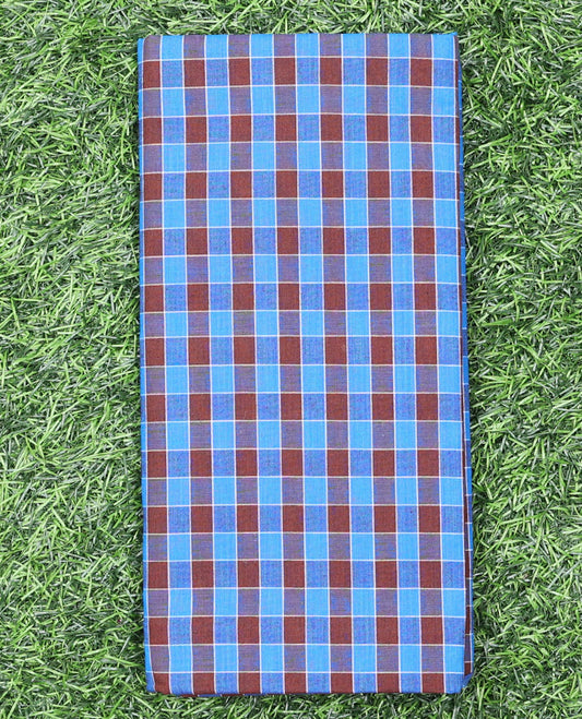 Multi-color micro-checked design cozy pure cotton lungi