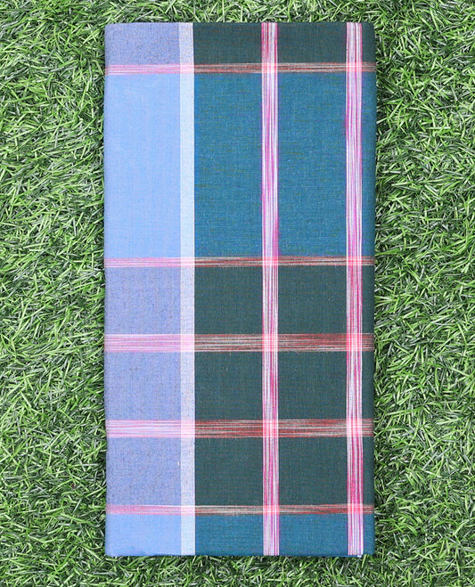 Multi-color checked design cozy pure cotton lungi