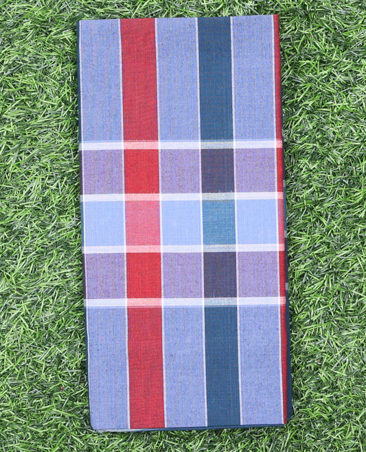 Multi-color checked design cozy pure cotton lungi