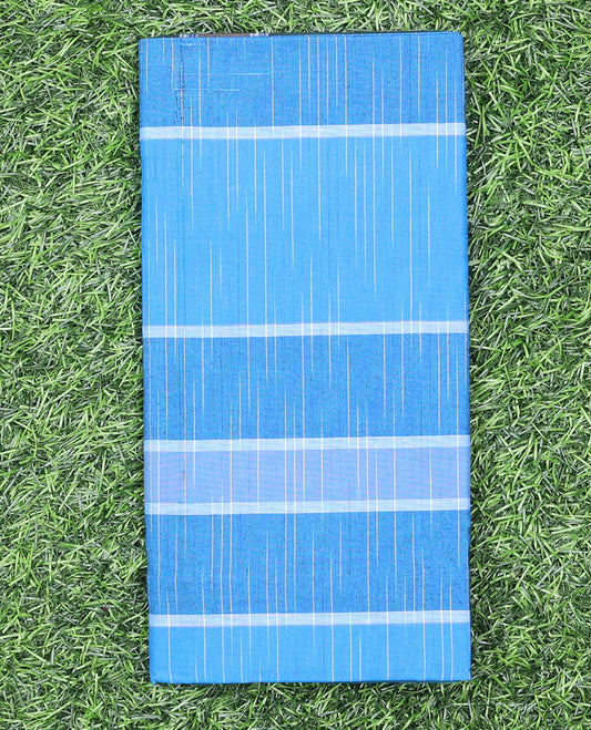 Blue horizontal striped cozy pure cotton lungi