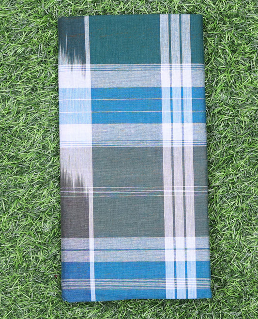 Multi-color unevenly checked cozy pure cotton lungi