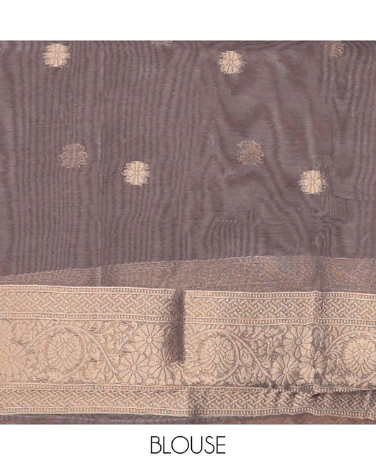 Pack of 2 combo sarees, sandal & pink floral printed sarees with contrast intricately designed border & pallu