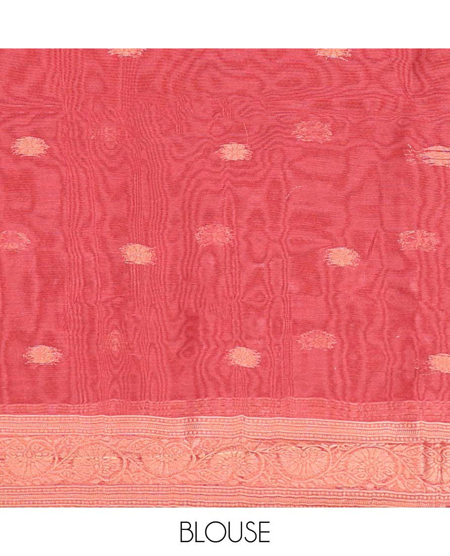 Pack of 2 combo sarees, pink & blue floral printed sarees with contrast intricately designed border & pallu