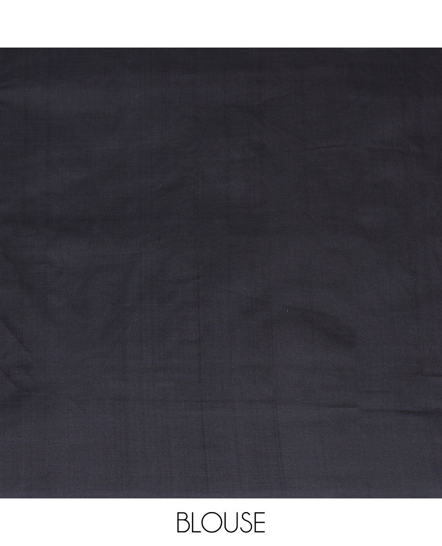 Sandal ikkat design ikkat cotton saree, contrast plain border & intricate pallu