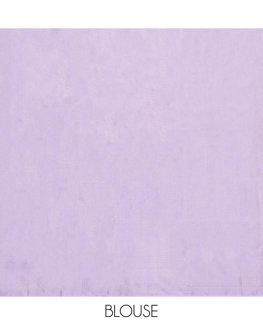 Borderless lavender temple design aarani gift saree