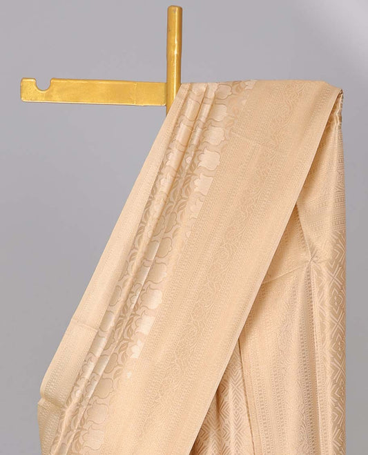 Sandal floral design softy saree, traditional design border & pallu of intricate designs