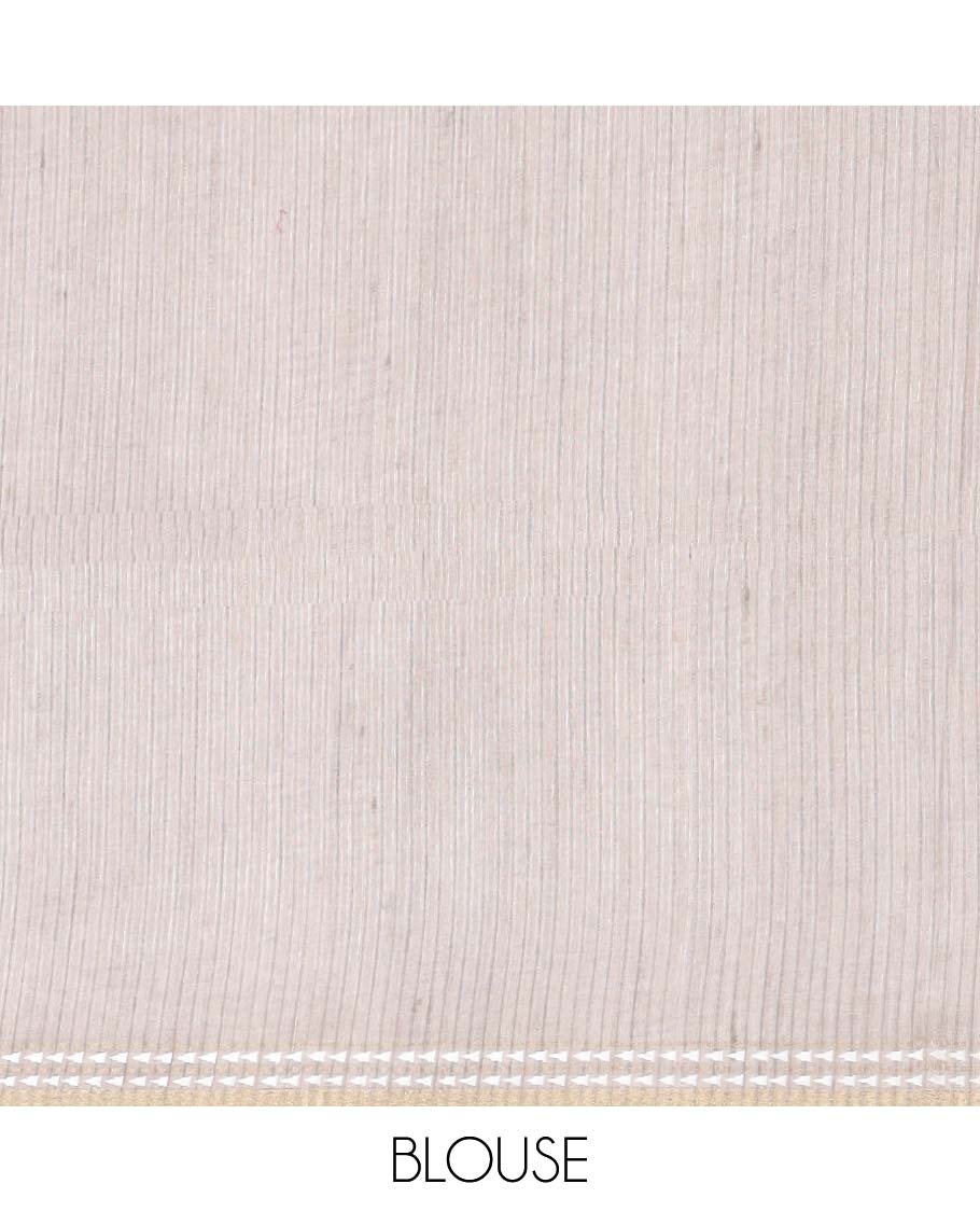 Grey unique motifs semi-banaras art tussar saree, contrast vidarbha border & striped pallu 