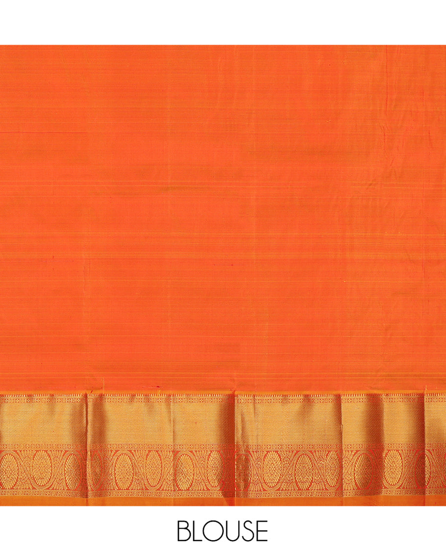 Red Pure Silk Navarathna Pavadai Material Set
