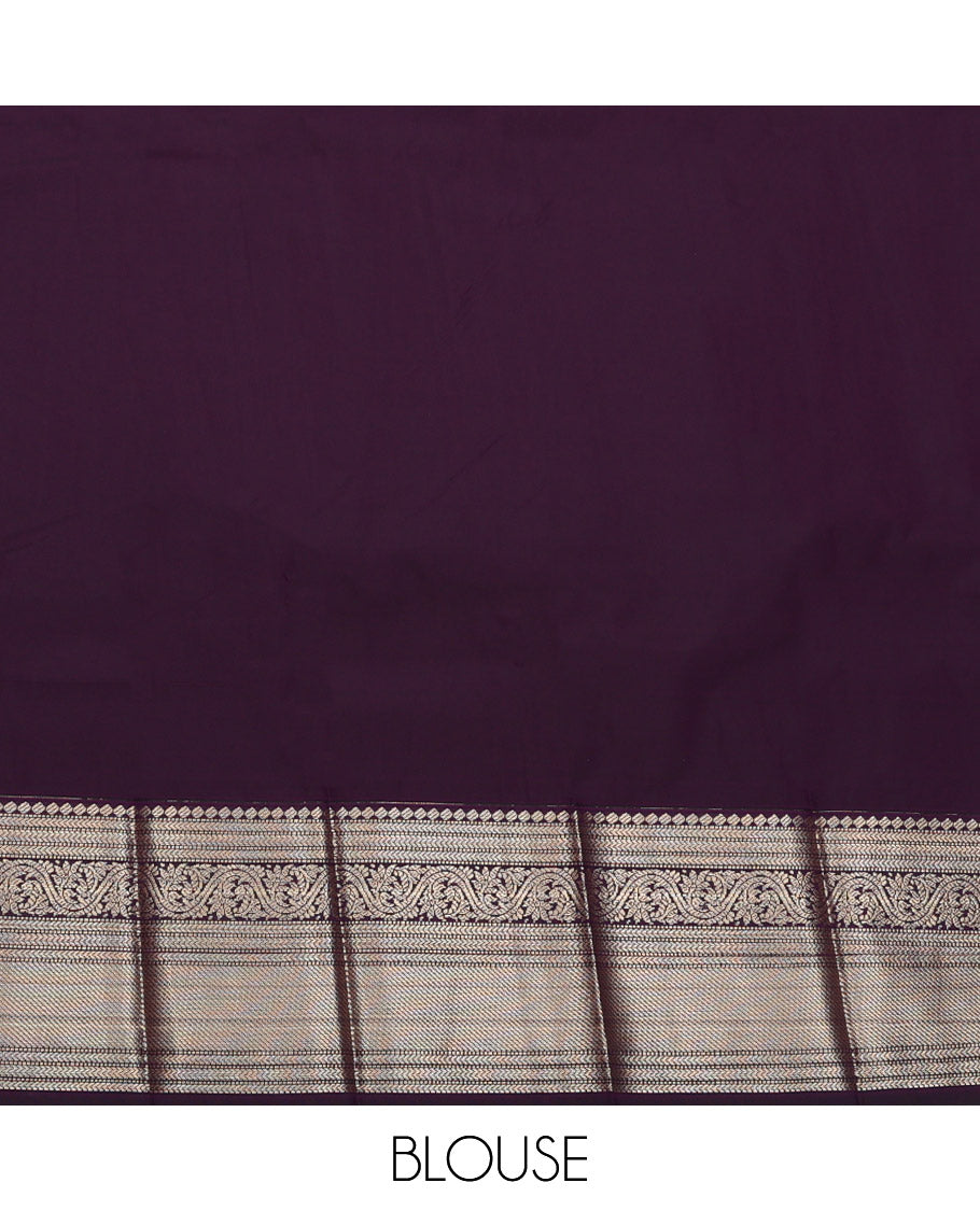 Turquoise Budget Silk Saree, Finely Crafted with Zari Butta Enclosed Checks, Complemented by a Contrast Traditional Zari Border, Jaal Pallu, and a Contrast Blouse