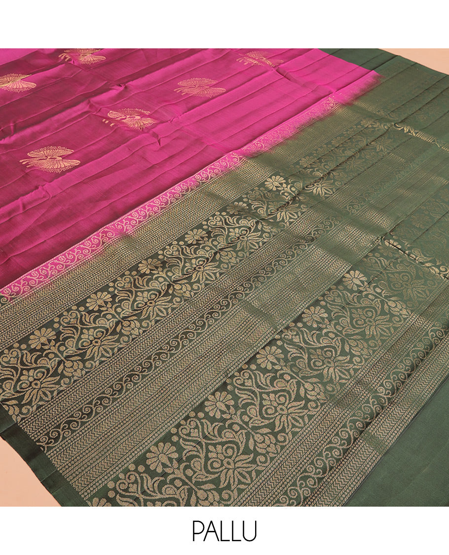 Magenta Mayuri Lite Silk Mix Saree