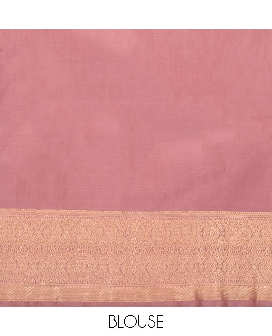 Blue Budget Silk Saree, Adorned with Zari Buttas and Stripes All Over Its Body, Highlighted by Traditional Zari Border, Intricate Pallu and Paired with a Contrast Blouse