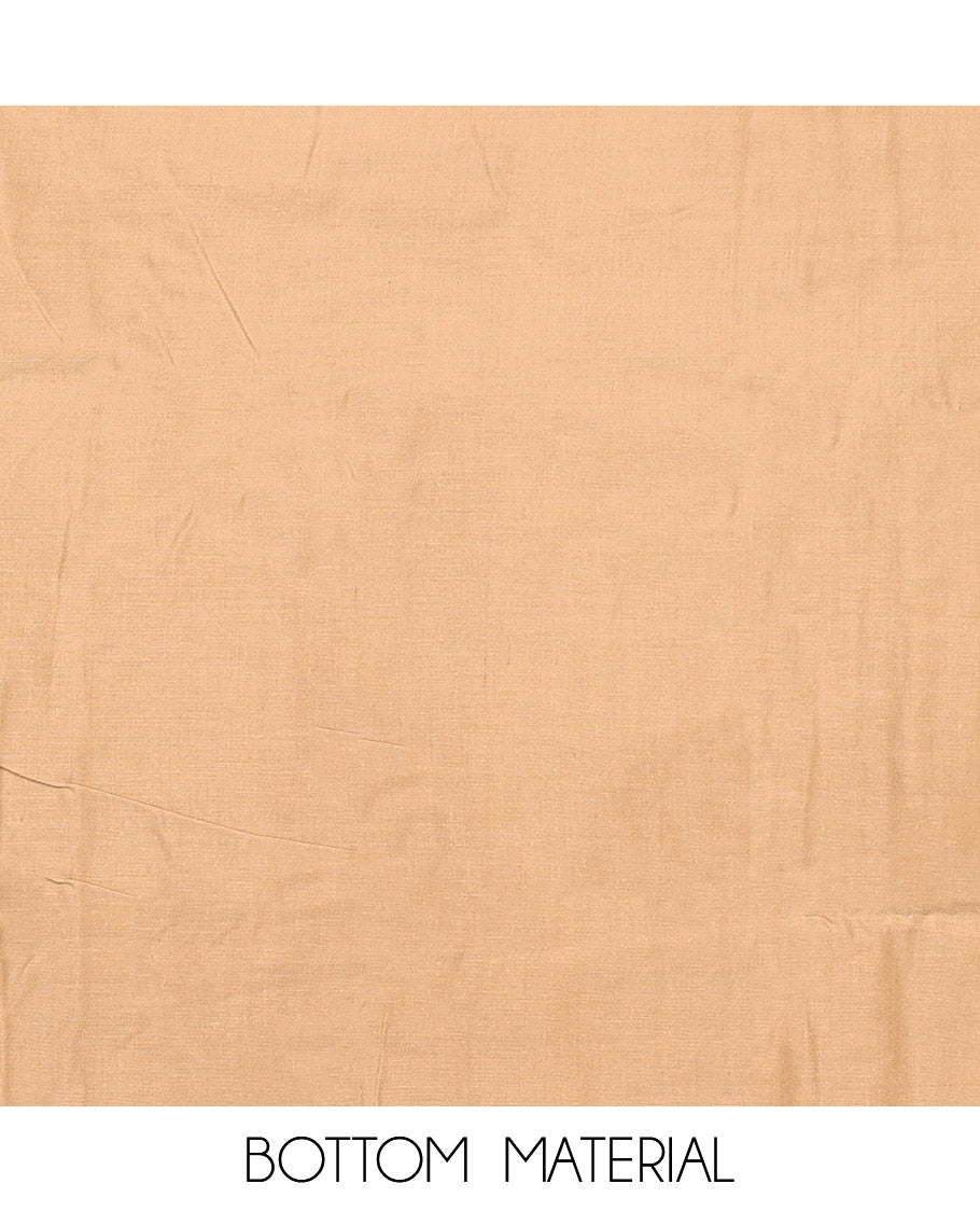 Blue Cotton Material Chudidar Set, Decorated with Unique Motifs Block Printed on Its Cotton Top, a Plain Cotton Bottom, and Paired with an Intricately Block Printed Cotton Dupatta