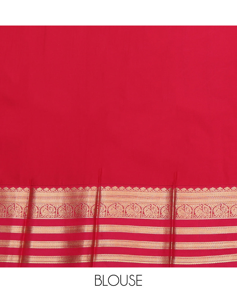 Peacock Color Budget Silk Saree